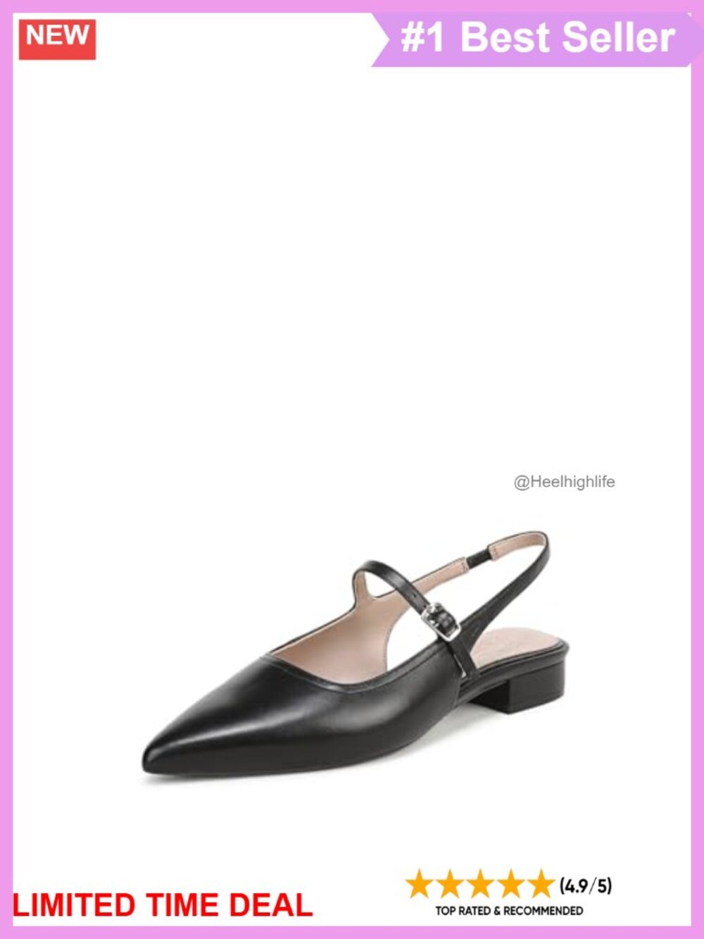 Naturalizer Sadie Leather Slingback Block Heel Pump Mary Jane